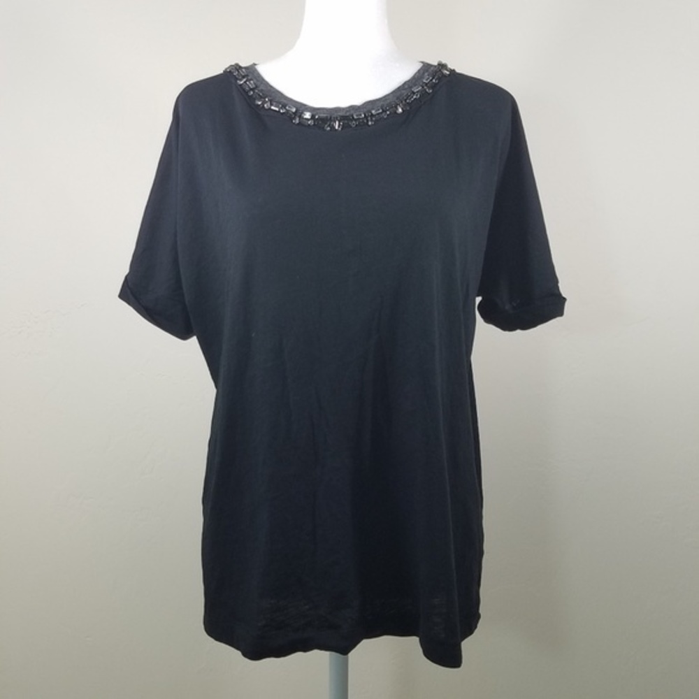 J. Crew Short Sleeve T-Shirt With Stones Size M